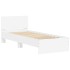 Estructura de cama con cabecero y luces LED blanco 75x190