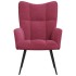 Sillón de relax de terciopelo rojo vino