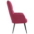 Sillón de relax de terciopelo rojo vino