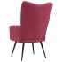 Sillón de relax de terciopelo rojo vino
