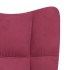 Sillón de relax de terciopelo rojo vino