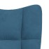 Silla mecedora con reposapiés terciopelo