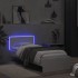 Estructura de cama con cabecero y luces LED blanco 75x190