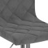 Taburetes de cocina 2 unidades terciopelo gris