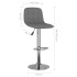 Taburetes de cocina 2 unidades tela gris