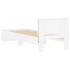 Estructura de cama con cabecero y luces LED blanco 75x190