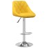 Taburete de cocina 2 unidades terciopelo amarillo