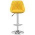 Taburete de cocina 2 unidades terciopelo amarillo