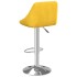Taburete de cocina 2 unidades terciopelo amarillo