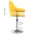 Taburete de cocina 2 unidades terciopelo amarillo