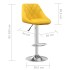 Taburete de cocina 2 unidades terciopelo amarillo