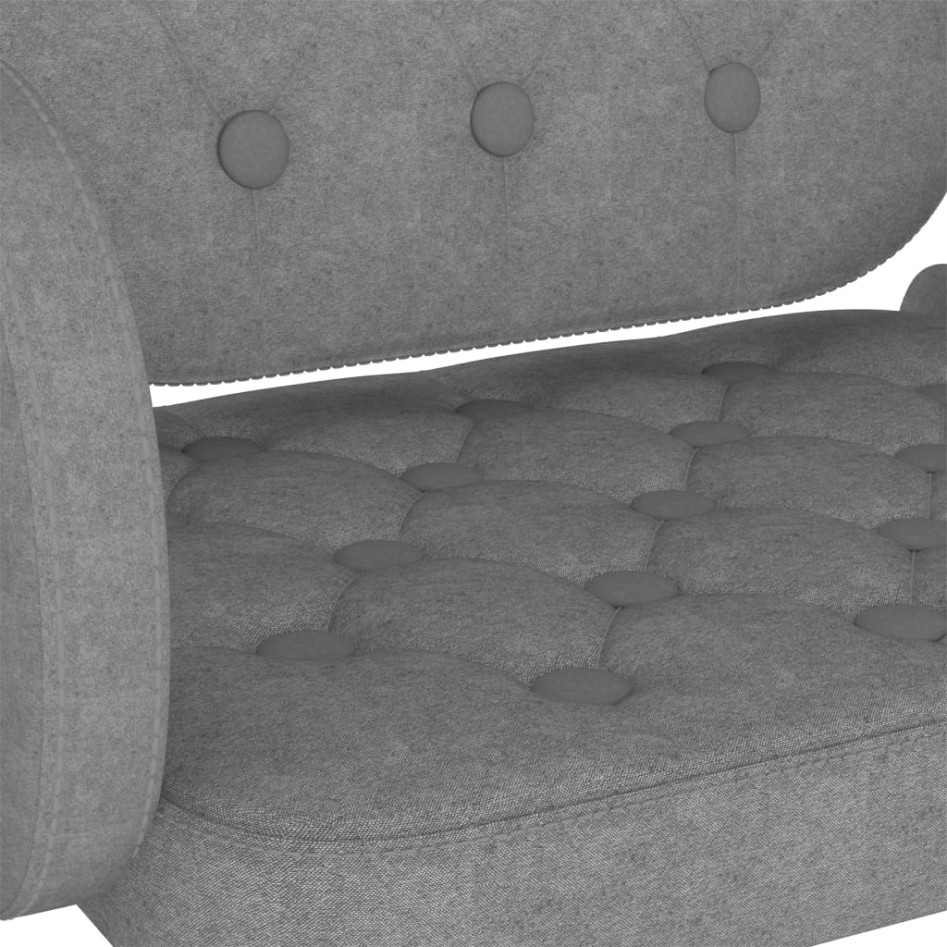 Taburetes de cocina 2 unidades tela gris