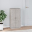 Mueble zapatero madera contrachapada gris hormigón 55x35x108 cm