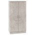 Mueble zapatero madera contrachapada gris hormigón 55x35x108