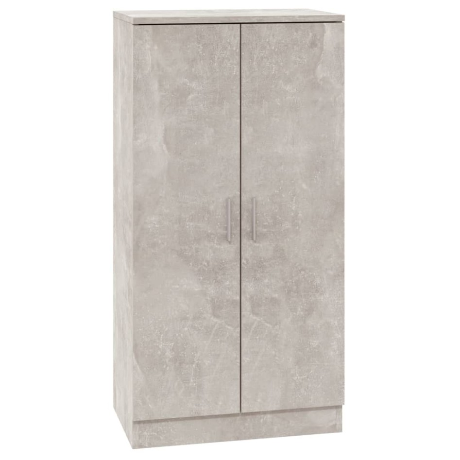 Mueble zapatero madera contrachapada gris hormigón 55x35x108