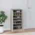 Mueble zapatero madera contrachapada gris hormigón 55x35x108