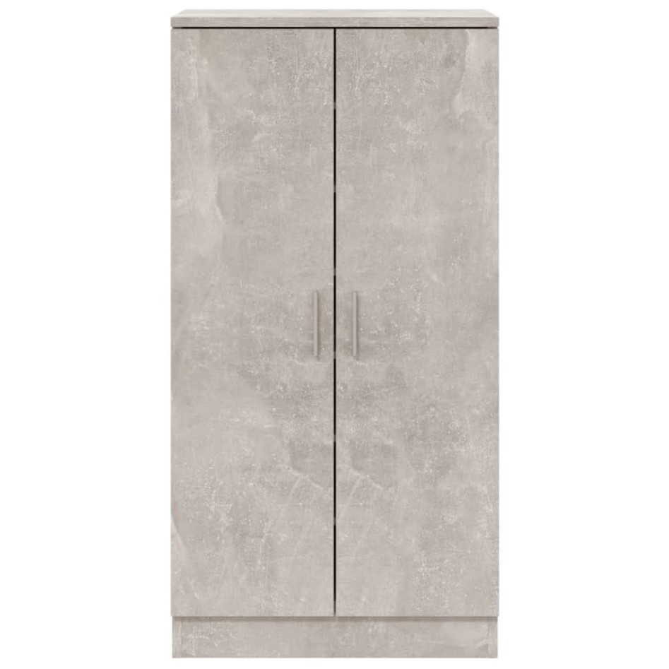 Mueble zapatero madera contrachapada gris hormigón 55x35x108
