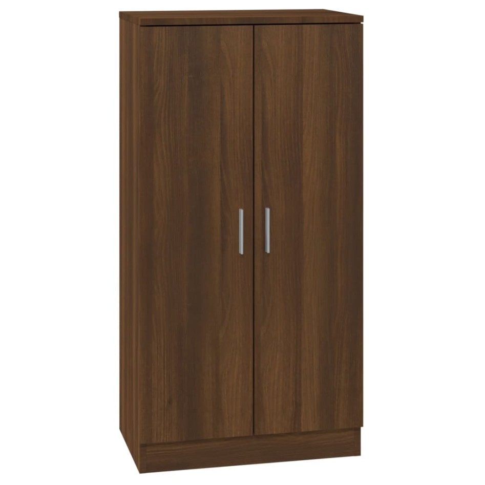 Mueble zapatero madera contrachapada roble marrón 55x35x108