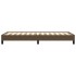 Estructura de cama sin colchón tela marrón oscuro 80x200