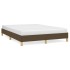 Cama sin colchón de tela marrón oscuro 160x200