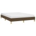 Cama sin colchón de tela marrón oscuro 160x200