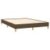 Cama sin colchón de tela marrón oscuro 160x200