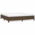 Cama sin colchón tela marrón oscuro 200x200