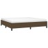 Cama sin colchón tela marrón oscuro 200x200