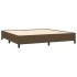 Cama sin colchón tela marrón oscuro 200x200
