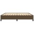 Cama sin colchón tela marrón oscuro 200x200
