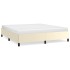 Estructura de cama sin colchón cuero sintético crema 160x200
