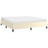 Estructura de cama sin colchón cuero sintético crema 160x200