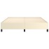 Estructura de cama sin colchón cuero sintético crema 160x200