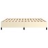 Estructura de cama sin colchón cuero sintético crema 160x200
