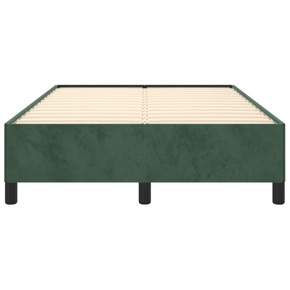 Estructura cama sin colchón terciopelo verde oscuro 120x200