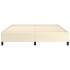 Estructura de cama sin colchón cuero sintético crema 180x200