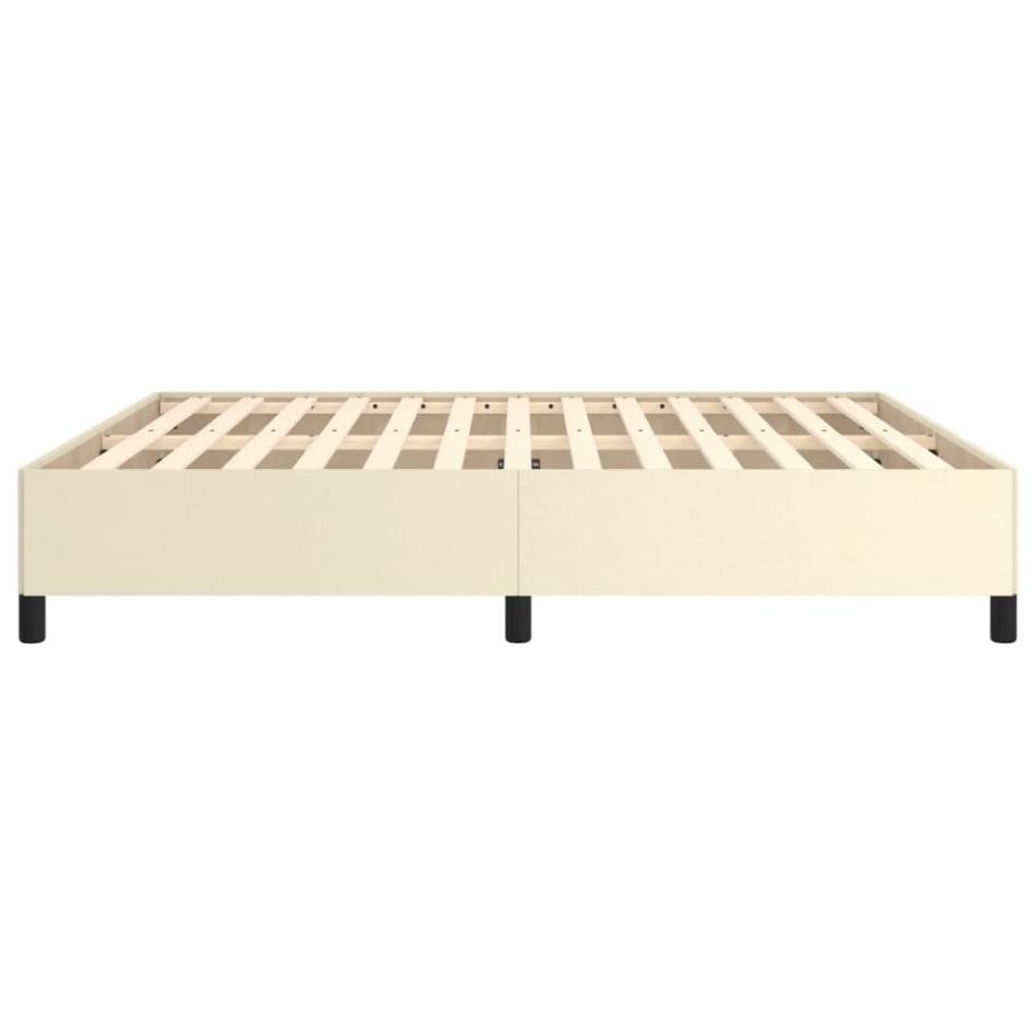 Estructura de cama sin colchón cuero sintético crema 180x200