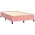 Estructura de cama sin colchón terciopelo rosa 120x200