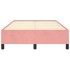 Estructura de cama sin colchón terciopelo rosa 120x200