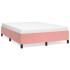 Estructura de cama sin colchón terciopelo rosa 140x200