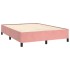 Estructura de cama sin colchón terciopelo rosa 140x200