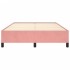 Estructura de cama sin colchón terciopelo rosa 140x200
