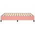 Estructura de cama sin colchón terciopelo rosa 140x200