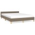 Cama sin colchón tela gris taupe 140x190