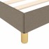 Cama sin colchón tela gris taupe 140x190