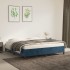 Estructura de cama sin colchón terciopelo azul oscuro