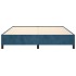 Estructura de cama sin colchón terciopelo azul oscuro