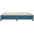 Estructura de cama sin colchón terciopelo azul oscuro