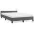 Estructura de cama con cabecero sin colchón gris 120x200