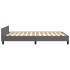 Estructura de cama con cabecero sin colchón gris 120x200